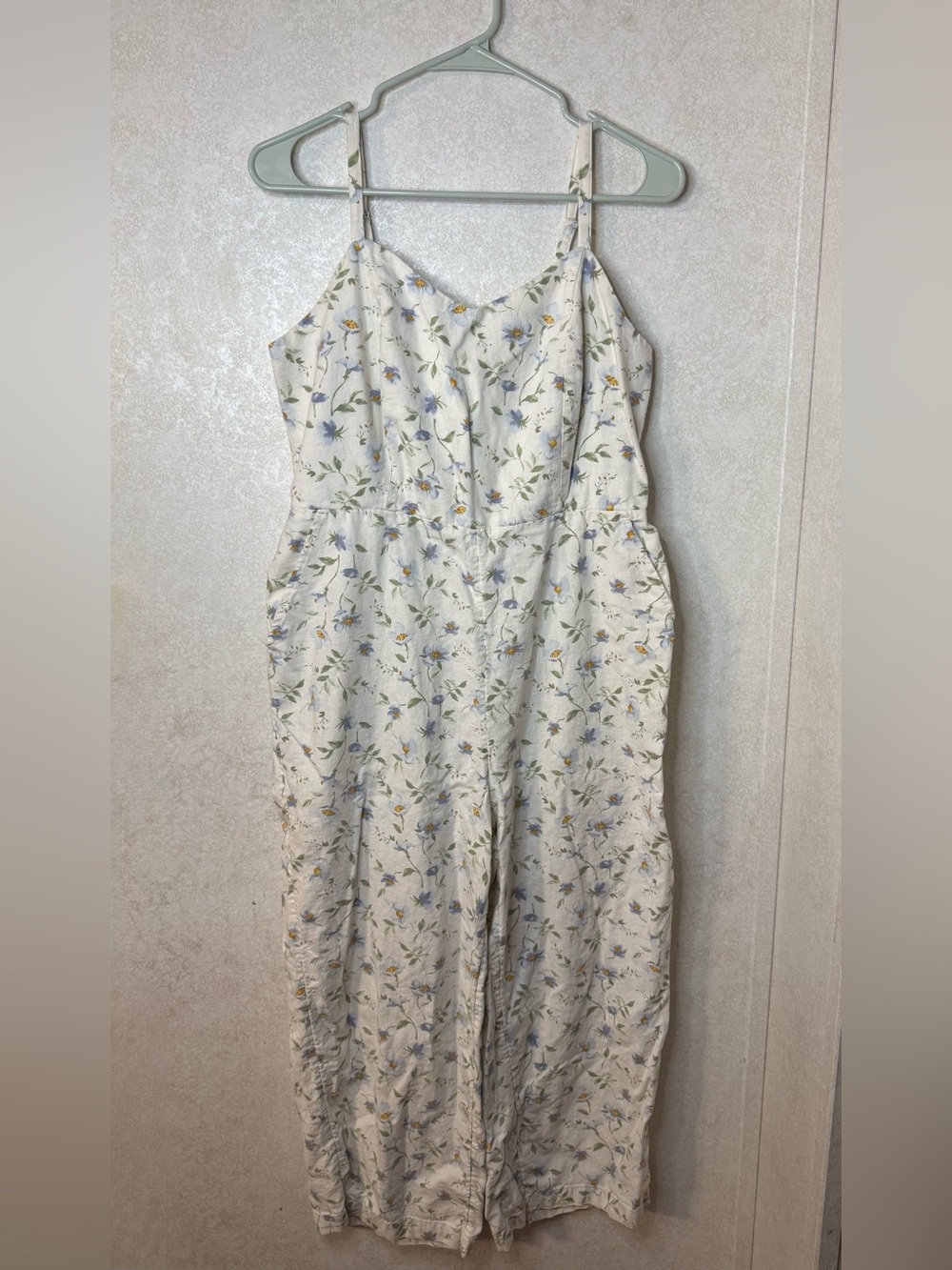 Old Navy Cream Floral Jumpsuit